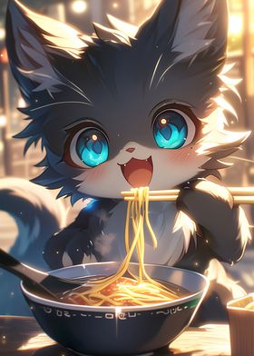 Black Baby Cat Ramen