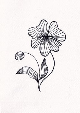 line art flower