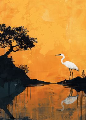 Heron Yellow Serenity