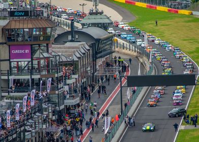 Cars on the starting grid