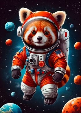 Red Panda Astronaut