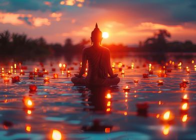 Silhouette of Buddha