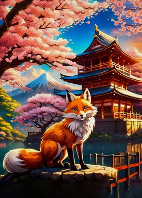 Cherry blossom fox 