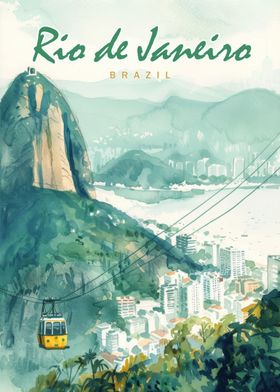 Rio de Janeiro Watercolor