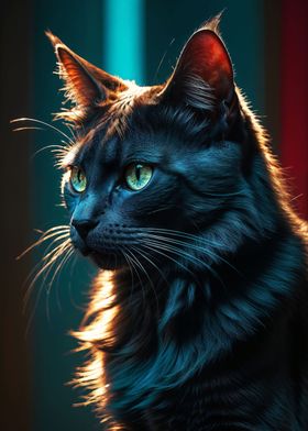 Black Cat Emerald Eyes