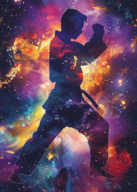 Karate Galaxy Silhouette