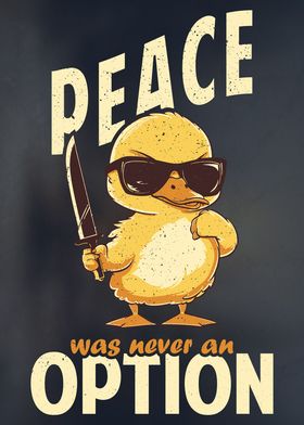 Cool Duck with a Knife Art