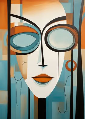 Abstract modern portrait