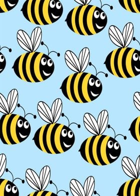 Bee Style Pattern Artwork