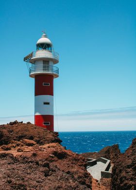 Red and White Lighthouse