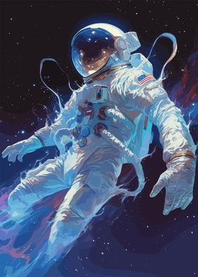 Painting Fantasy Astronaut