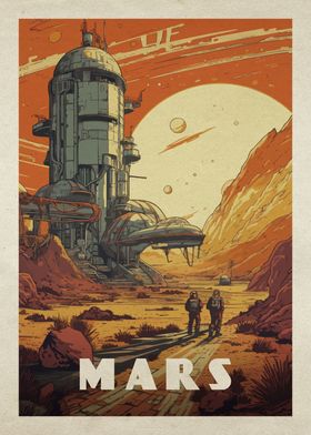 Mars colony astronaut