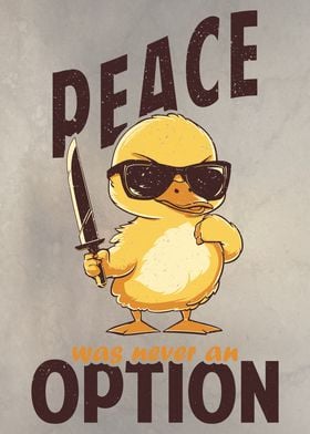 Cool Duck with a Knife