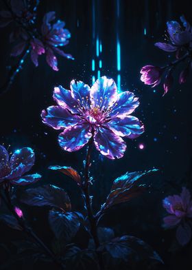 Neon Cosmic Bloom