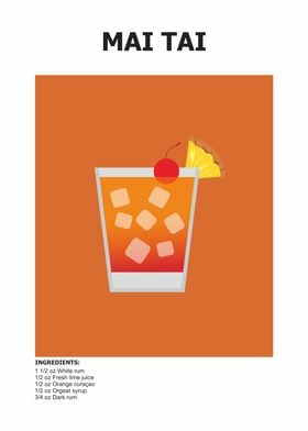 mai tai cocktail minimalis