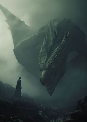 Cinematic Dragon In Dark