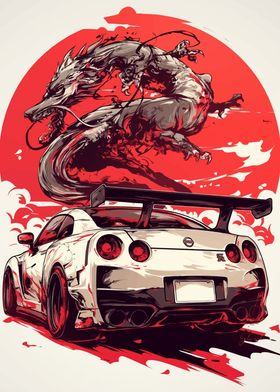 Nissan GTR and The Dragon