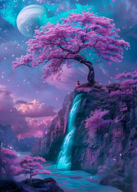 Pink Tree of Life waterfal