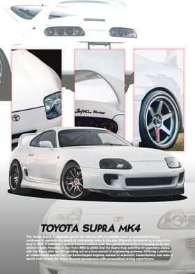 White Supra mk4 Car