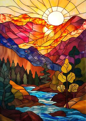 Autumn Mountain Sunset