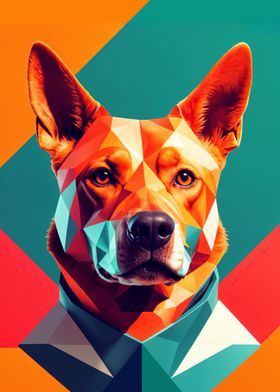 Dog Geometric Artwork