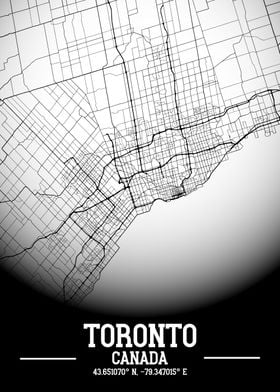 Toronto City Map White