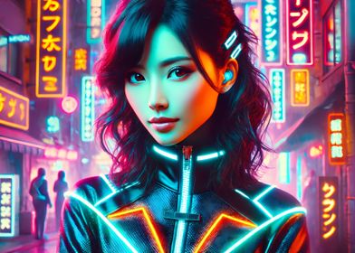 Neon Cyber Beauty