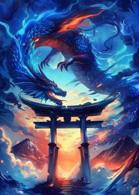 Japanese Dragon Torii Gate