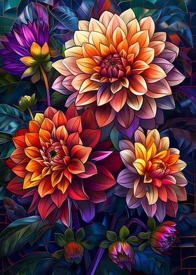 Vibrant Dahlias