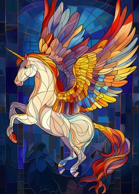 Pegasus Stained Glass