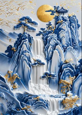 Porcelain Waterfall Temple