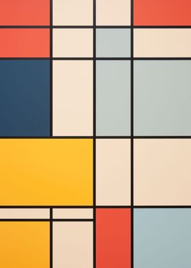 Piet Mondrian style art