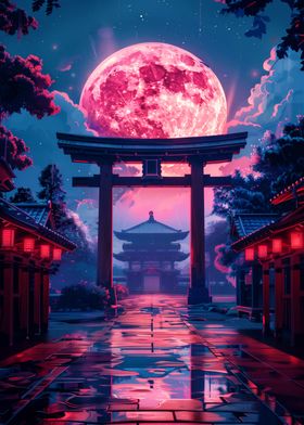 Torii Gate Moonlit 