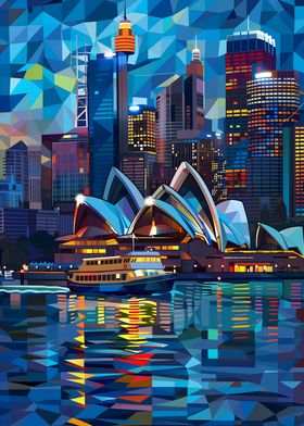 Sydney Skyline Night