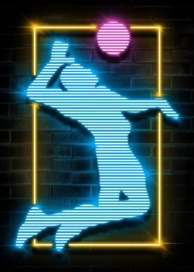 VOLLEY BALL NEON SIGN ART