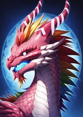 white eyes pink dragon