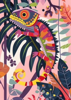 Chameleon Abstract Flat