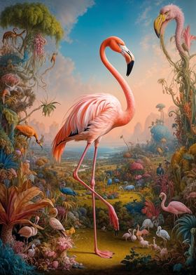 Fantastical Pink Flamingo