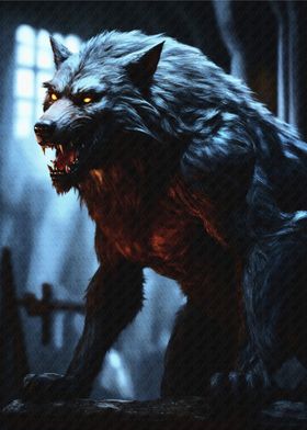 Scary werewolf