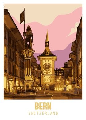 Bern City in Vintage Style