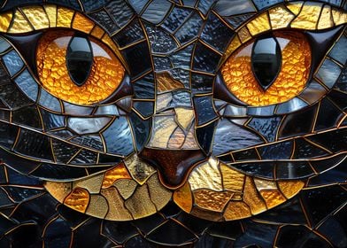 Stained Glass Cat