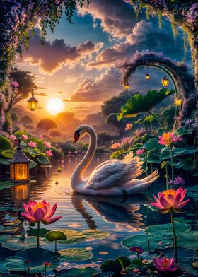 Swan in Divine lake