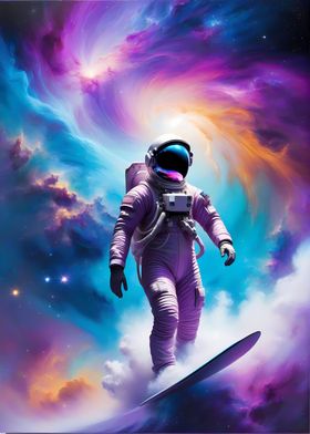 Astronaut with Surfing