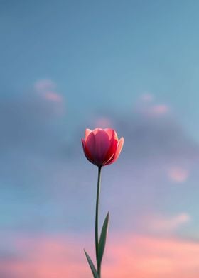 Minimalist Flower Tulip