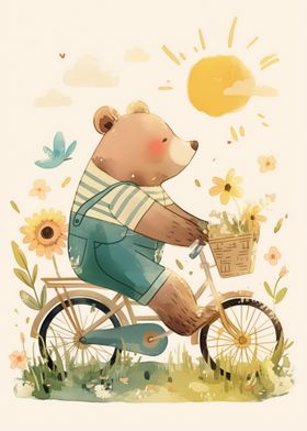 Bear Riding a Bike