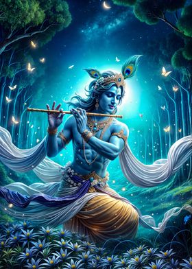 Krishna playing Flute