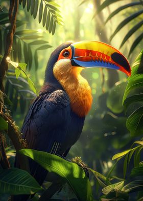 Toucan in Rainforest