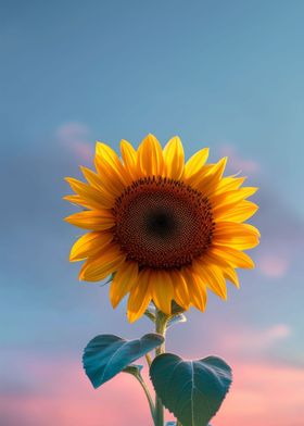 Minimalist Sunflower Art