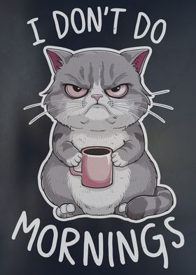 Dont Do Mornings Cat
