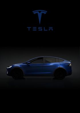 Tesla Model X Blue